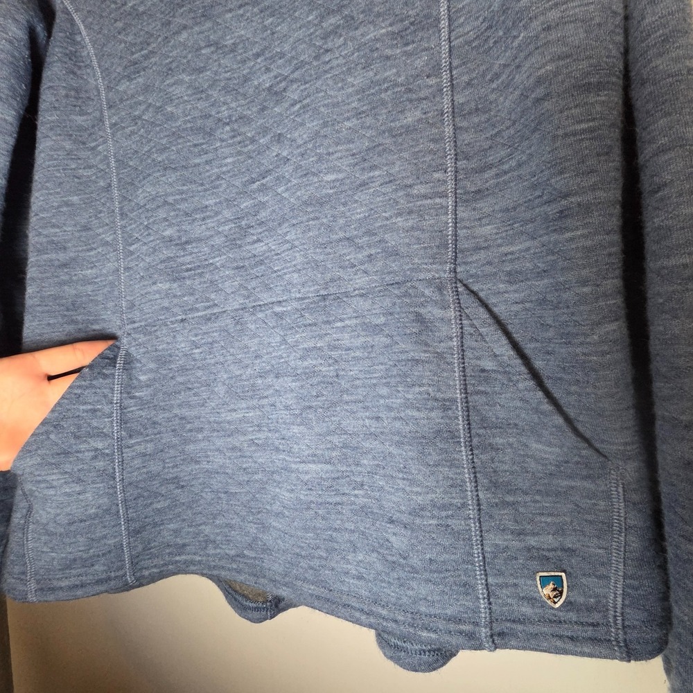Kuhl Women's Wool Blend Blue Sweater Size M Layer Cowl Neck Outdoor Warm Winter - Picture 2 of 10